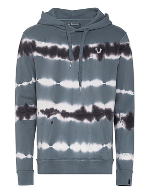 TRUE RELIGION Tie Dye Hood Blue Grey