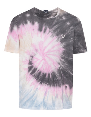 TRUE RELIGION Crew Tie Dye Pink Peach 