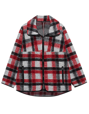 TRUE RELIGION Check Wool Red