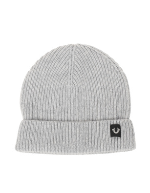 TRUE RELIGION Beanie Logo Heather Grey