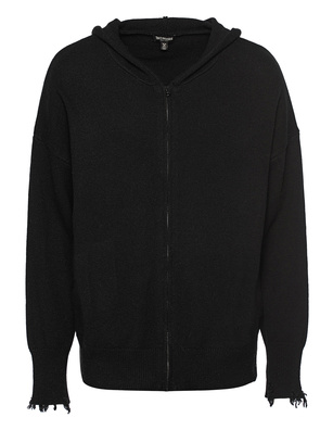 TRUE RELIGION Hooded Zip Black