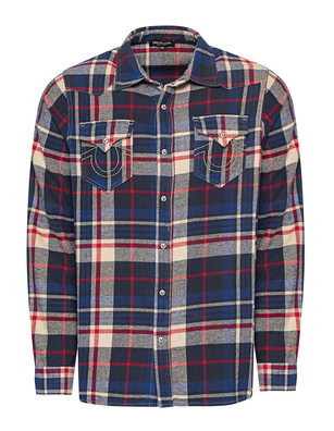 TRUE RELIGION Flannel Blue Red Check