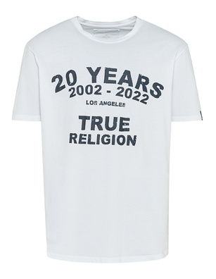 TRUE RELIGION 20 Years Tee Script White