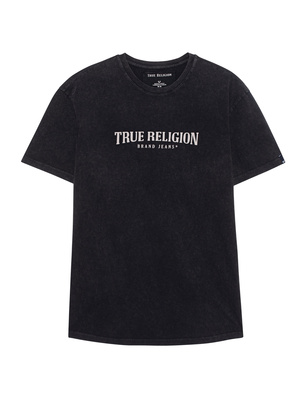 TRUE RELIGION Logo Print Direct Dye Black