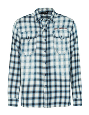 TRUE RELIGION Indigo Check Blue
