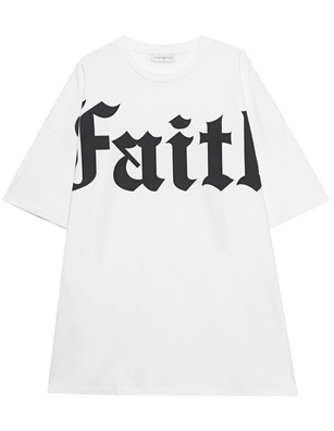 FAITH CONNEXION Oversize Logo White