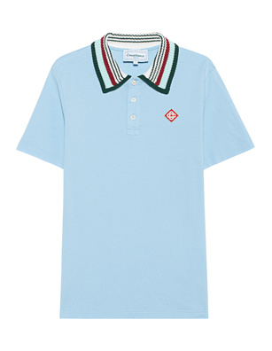 CASABLANCA Pique Mint Striped Pale Blue