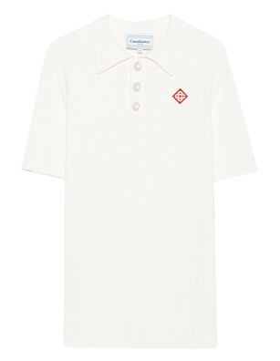 CASABLANCA Checked Yoke Boucle White