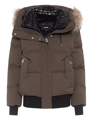 MACKAGE Fur Hood Army Olive