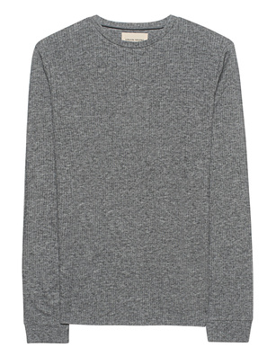 LOULOU STUDIO Ortigia Rib Long Grey Melange