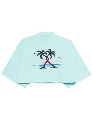 Palm Angels Classic Over Tee Green