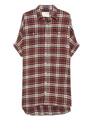 R13 Shirtdress Plaid Red