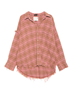 R13 Flannel Shredded Seam Rose