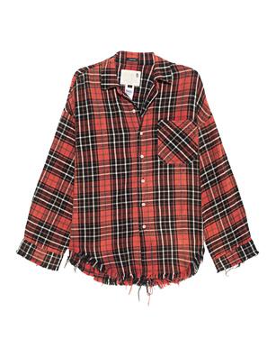 R13 Boxy Workshirt Red Black