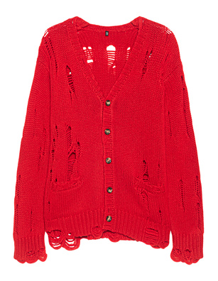 R13 Distressed Oversized Red 