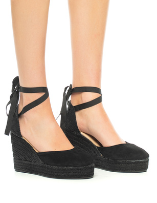 Manebi WEDGE ESPADRILLES Hamptons Black on Tone