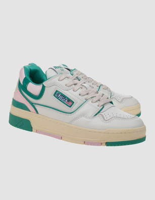 Autry CLC Low White Emerald Pink