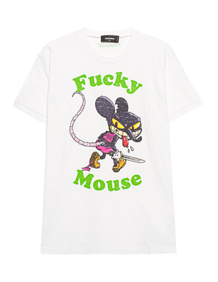 DSQUARED2 Fky Mouse Dan Tee White