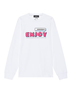 DSQUARED2 Skater Fit Enjoy White