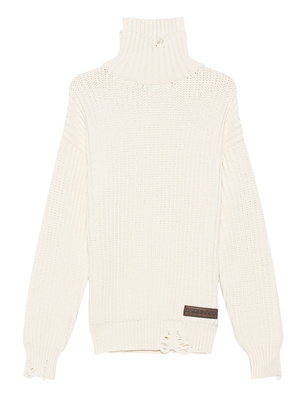 DSQUARED2 Broken Stitch Collar Off White
