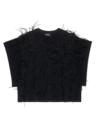 Dondup Feathers Loose Black