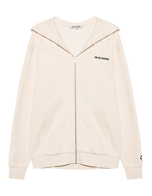 9N1M SENSE Essential Zip Hoody White Sand