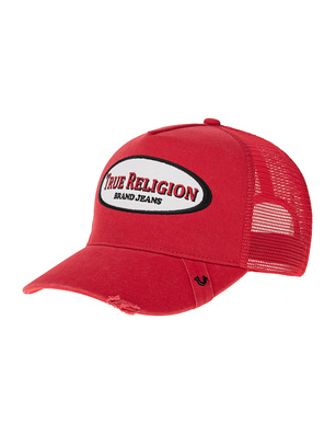 TRUE RELIGION Trucker Badge Red