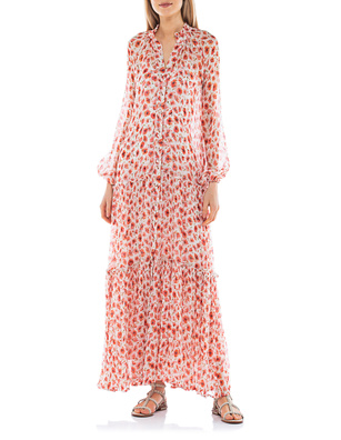 Alessia Zamattio Long Floral Red White