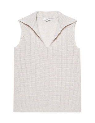 VINCE Collar Vest White