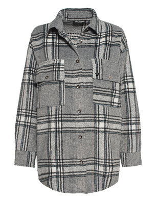 TRUE RELIGION Checked Colibri Grey Off-White