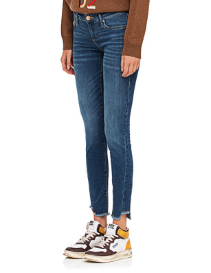 TRUE RELIGION Halle Triangle Mid Rise Super Skinny Blue