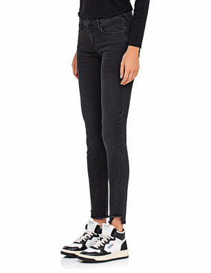 TRUE RELIGION Halle Triangle Mid Rise Super Skinny Black