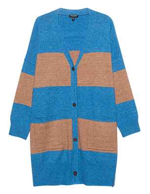 TRUE RELIGION Oversized Long Stripe Beige Blue