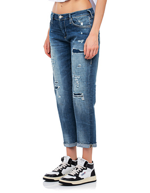 TRUE RELIGION Liv Crop Low Rise Relaxed Skinny Blue