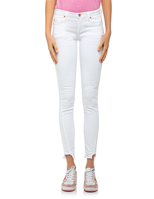 TRUE RELIGION Mid Rise Super Skinny White