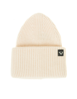 TRUE RELIGION Beanie Solid Off White