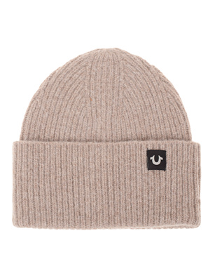 TRUE RELIGION Beanie Solid Oatmeal