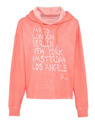 TRUE RELIGION Cold Dye Cities Hoody Coral