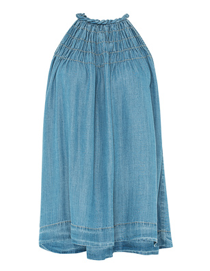 TRUE RELIGION Neckholder Sand Bleach Wash Blue