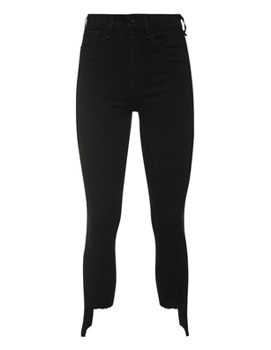RAG&amp;BONE Nina High Rise Ankle Ripped Skinny Black