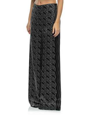 CASABLANCA Printed Wide Leg Black