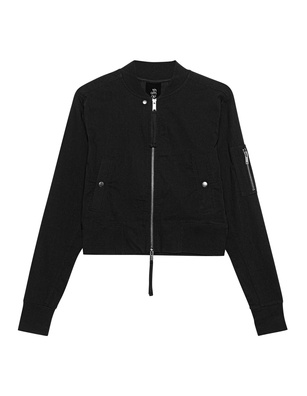THOM KROM Cropped Bomber Black