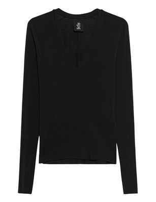 THOM KROM Deep V Neck Black