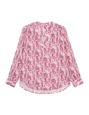 120% LINO Camicia Fuxia Flower