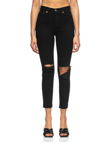 Redone high rise shop ankle crop black