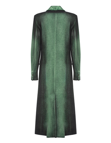Green satin coat store
