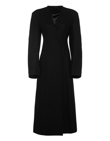 Womens Coats The Attico Coats The Attico Wool Dallas Long Coat in Black Save 6% 