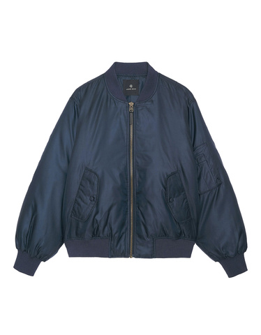 Ladies navy bomber jacket top