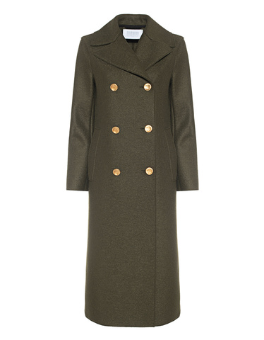 HARRIS WHARF LONDON Military Golden Moss Green Doppelreihiger Woll