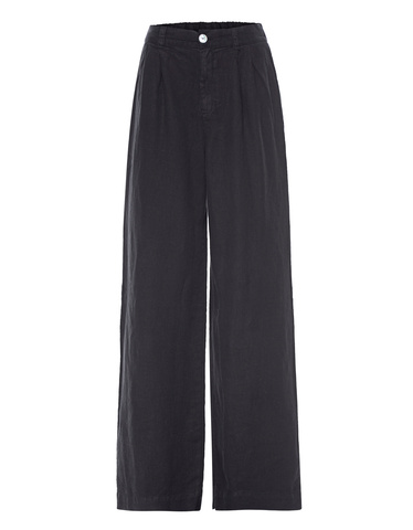 BELLA DAHL Linen Wide Leg Black Linen pants Pants
